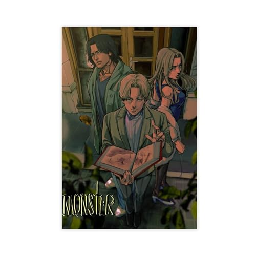 ALNILA Monster-Anime-Poster 2, Leinwand-Poster, Schlafzimmer-Dekor, Sportlandschaft, Büro, Raumdekoration, Geschenk, ungerahmt, 30 x 45 cm von ALNILA