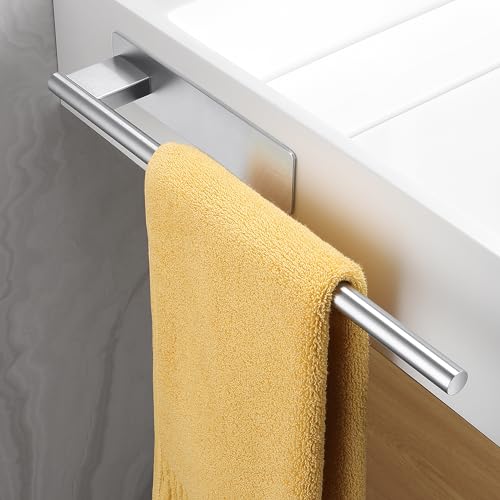 ALOCEO Handtuchhalter Ohne Bohren,304 Edelstahl Handtuchhalter Selbstklebend,Handtuchstange Wand für Badezimmer Küche,Gebürstet Silber,39CM von ALOCEO