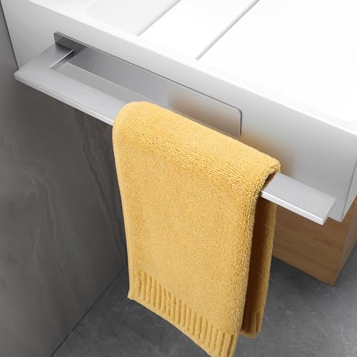 ALOCEO Handtuchhalter ohne Bohren, Edelstahl Handtuchhalter Wand für Bad & Küche, Handtuchstange Selbstklebend für Handtücher, Silber Gebürstet 39CM von ALOCEO