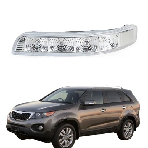 ALOEU Auto Rückspiegel Blinker für KIA Sorento 2009-2014, Rückspiegel Signalleuchte Außenspiegel Kontrollleuchte Blinker Abdeckung Links Rechts Zubehör 87613-2P000,Left von ALOEU