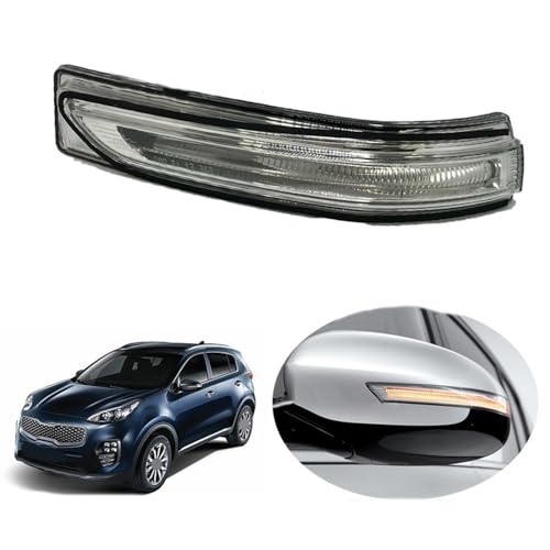 ALOEU Auto Rückspiegel Blinker für Kia Sportage QL 2017 2018, Rückspiegel Signalleuchte Außenspiegel Kontrollleuchte Blinker Abdeckung Links Rechts Zubehör 87614D9000L,Left von ALOEU