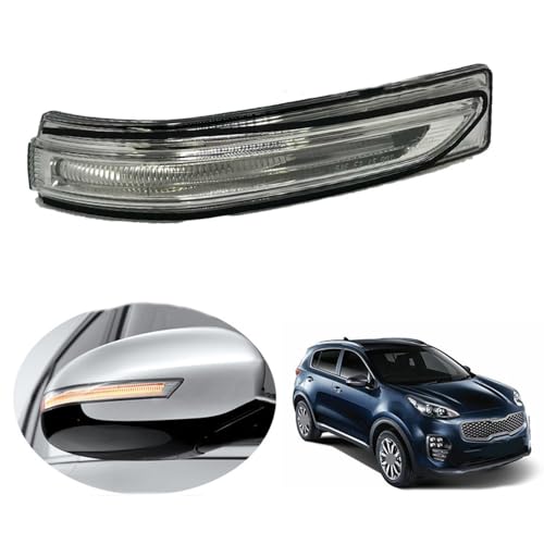 ALOEU Auto Rückspiegel Blinker für Kia Sportage QL 2017 2018, Rückspiegel Signalleuchte Außenspiegel Kontrollleuchte Blinker Abdeckung Links Rechts Zubehör 87614D9000L,Right von ALOEU