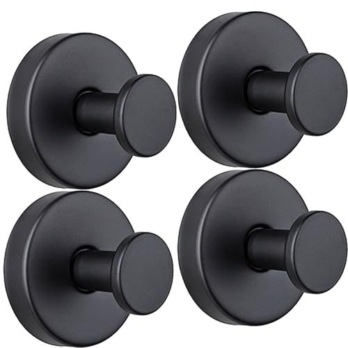 ALOEU Upgraded Twist Tight Suction Cup Hook, Large Suction Cup Hooks for Glass Window Wreath, Twist Tight Suction Cups, Outdoor Suction Cup Hooks for Glass Window for Front Door Hanging(Black,4) von ALOEU