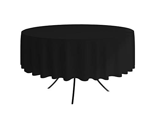 ALOHA Tischdecke Tischtuch Tischtücher Tischwäsche Tischdekoration Tafeltuch Farbe und Größe wählbar (Schwarz/runden/Ø 120cm) von ALOHA