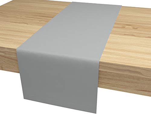 ALOHA Tischläufer Tischband für Esstisch für Hochzeit hochwertiger Tischdekoration Farbe und Größe wählbar (Grau / rechteckig / 40cm x 120cm) von ALOHA