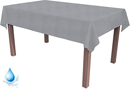 ALOHA Tischdecke Tischtuch Tischtücher Tischwäsche Tischdekoration Tafeltuch Farbe und Größe wählbar (Wasserdicht Grau/quadratisch / 100cm x 100cm) von ALOHA