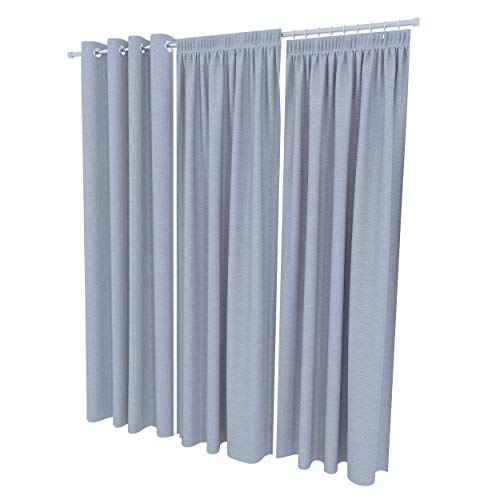 ALOHA Vorhänge Vorhang Elegant Hochwertig Gardine für Schlafzimmer, Wohnzimmer Uni einfarbig Farbe und Größe wählbar (Aqua Dunst/mit Kräuselband / 140cm x 240cm / 2er Set) von ALOHA