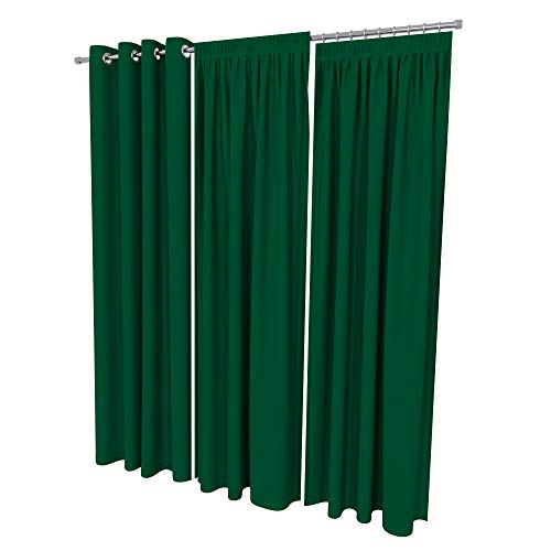 ALOHA Vorhänge Vorhang Elegant Hochwertig Gardine für Schlafzimmer, Wohnzimmer Uni einfarbig Farbe und Größe wählbar (Celtic/mit Stegband / 135cm x 215cm / 2er Set) von ALOHA