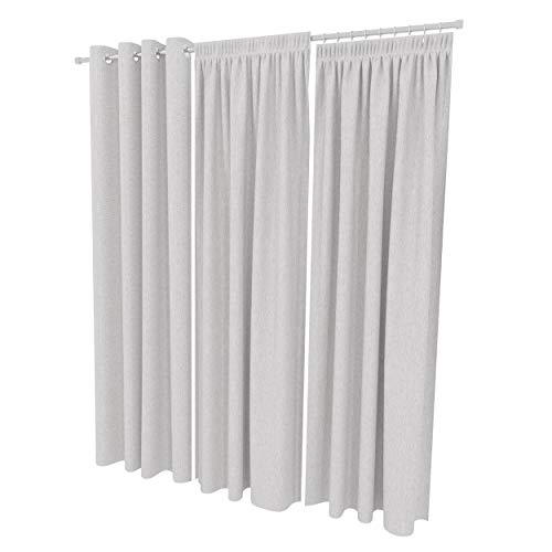 ALOHA Vorhänge Vorhang Elegant Hochwertig Gardine für Schlafzimmer, Wohnzimmer Uni einfarbig Farbe und Größe wählbar (Mondnebel/mit Kräuselband / 140cm x 175cm / 2er Set) von ALOHA