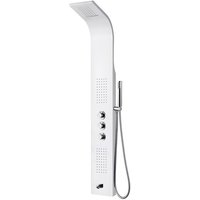 Duschpaneel Duschsäule 5 Funktionen mit Thermostatventil weiß 160x20x6,5 cm - Weiß von ALONI