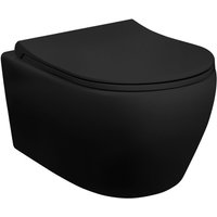 Aloni - Hänge Dusch wc Matt Schwarz Black Taharet wc Bidet Toilette Softclose Deckel von ALONI