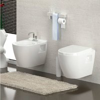 Hänge Dusch wc Taharet Bidet Funktion Toilette Aloni wc mit Deckel - Weiß von ALONI