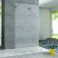 Aloni - Walk- In Duschwand beidseitig begehbar Klarglas 8 mm (BxH) 1400 x 2000 mm von ALONI