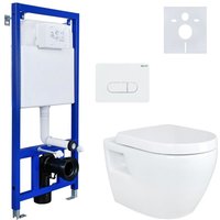 Wand / Hänge wc Toilette Softclose-Deckel Vorwandelement Betätigungsplatte - Aloni von BELVIT