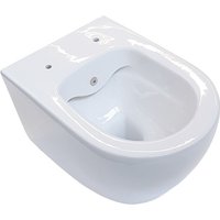 Aloni - Spülrandloses Wand Hänge wc mit Taharet/Bidet/Dusch-WC Funktion Weiß - Weiß von ALONI