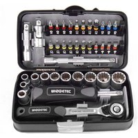 1/4" 38-teiliger Steckschlüssel- und Bitsatz, Hohlvierkant, Chrom-Vanadium-Stahl, Schraubenschlüsselsätze, Steckschlüsselwerkzeuge 1/4" 38-teiliger Steckschlüssel- und Bitsatz, Hohlvierkant, Chrom-Vanadium-Stahl, Schraubenschlüsselsätze, Steckschlüsselwerkzeuge von ALOVEZ