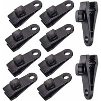 10 Sets Tarp Clip Zeltclip Planenclip Markisenclip, Tarp Clip, Zeltclip, für Autozelt, Tarp, Markisen, Camping, Schwarz, von ALOVEZ