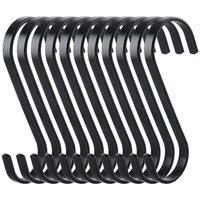 10 Stück flache S-Haken aus Edelstahl, robuste Küchenhaken, multifunktionale Haken für Küche oder Fleisch, Metzger, Kleidung, Pflanzen, Gartengeräte, von ALOVEZ