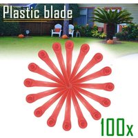 100 Stück PA6 RotorCut Ersatzklingen kompatibel mit Gardena Rasentrimmer, Kunststoffklinge für Gardena Akku-Rasentrimmer von ALOVEZ