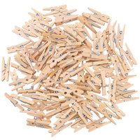 100 Stück stabile Mini-Wäscheklammern aus Holz 2,5 cm von ALOVEZ