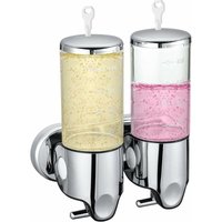 1000 ml Doppelflaschen-Seifenspender, manueller Seifenspender zur Wandmontage – 25,1 x 22,7 x 10,7 cm von ALOVEZ