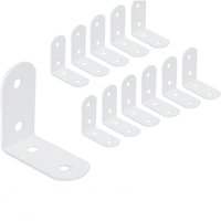 Alovez - 12 Stück Edelstahl-Eckwinkel 40 x 40 mm zur Befestigung von Holzmöbeln Weiß von ALOVEZ