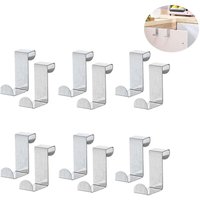 12 Z-Haken, Edelstahlhaken, Garderobenhaken, Türhaken für Küchenschränke, Schranktüren, Küche, Schlafzimmer von ALOVEZ