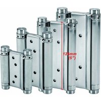 126 mm Edelstahl-Doppelfederscharniere für Schwingtüren, selbstschließendes Scharnier für Saloon-, Café-, Bar-, Pub-Theken-, Schranktüren, bis zu 25 126 mm Edelstahl-Doppelfederscharniere für Schwingtüren, selbstschließendes Scharnier für Saloon-, Café-, Bar-, Pub-Theken-, Schranktüren, bis zu 25 von ALOVEZ