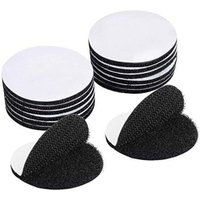 15 Stück schwarzes doppelseitiges Klebeband, selbstklebendes Klebeband, extra stark doppelseitig klebend, rund (5 x 5 cm) von ALOVEZ