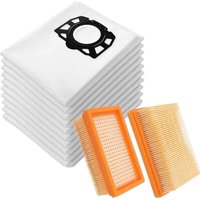 15er Pack Staubsaugerbeutel KFI 487 2.863-006.0 + 2 Filter KFI 4410 für Staubsauger Kärcher WD4 WD5 WD6 WD5P WD6P Premium MV4 MV5 MV6 2.863-005.0 (17) von ALOVEZ