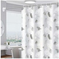 1pc Duschvorhang, Duschvorhang 180x200 cm, Anti-Schimmel Duschvorhang - Weißer Waschbarer Blättervorhang - mit 12 Vorhanghaken - für Zuhause, Hotel, von ALOVEZ