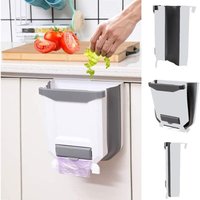 2,4 Gallonen hängender zusammenklappbarer Küchen-Mülleimer, 10L kleiner zusammenklappbarer Mülleimer aus Kunststoff, weiß 2,4 Gallonen hängender zusammenklappbarer Küchen-Mülleimer, 10L kleiner zusammenklappbarer Mülleimer aus Kunststoff, weiß von ALOVEZ