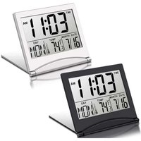 2 Pcs Digital Reise Wecker Faltbare LCD Uhr mit Kalender Temperatur Snooze Modus Display Tragbare Schreibtisch 2 Pcs Digital Reise Wecker Faltbare LCD Uhr mit Kalender Temperatur Snooze Modus Display Tragbare Schreibtisch von ALOVEZ