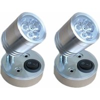 2 Stück 12 V LED-Spot-Leseleuchte, Wandleuchte, Nachttischlampe, verstellbarer Schalter, Camper e, zylindrisch, flexibel, Innenbeleuchtung für Boot, 2 Stück 12 V LED-Spot-Leseleuchte, Wandleuchte, Nachttischlampe, verstellbarer Schalter, Camper e, zylindrisch, flexibel, Innenbeleuchtung für Boot, von ALOVEZ