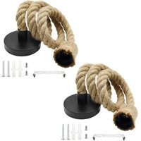 2 Stück E27 Pendelleuchte Industrielle Hängeleuchte Hanfseillampe Vintage Verstellbare Kronleuchterlampe für Speisesaal Restaurant Bar Café-Länge 2 Stück E27 Pendelleuchte Industrielle Hängeleuchte Hanfseillampe Vintage Verstellbare Kronleuchterlampe für Speisesaal Restaurant Bar Café-Länge von ALOVEZ