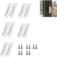 2 Stück weißer Schiebetürgriff aus Aluminiumlegierung, Möbelgriff, Fenstergriff mit Schrauben 2 Stück weißer Schiebetürgriff aus Aluminiumlegierung, Möbelgriff, Fenstergriff mit Schrauben von ALOVEZ