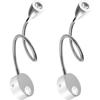 2-flammige Nachttisch-Wandleuchte, LED-Leseleuchte mit Schwanenhals, 3 W, 3000 K, warmweiß, Leselampe – TRIMEC 2-flammige Nachttisch-Wandleuchte, LED-Leseleuchte mit Schwanenhals, 3 W, 3000 K, warmweiß, Leselampe – TRIMEC von ALOVEZ