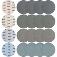 20 Stück 150 mm Nass-Trocken-Schleifpapier, rundes Schleifmittel, Körnung 1500/2000/3000/5000, Schleifpapier-Schleifscheiben, Polieren für Metallholz 20 Stück 150 mm Nass-Trocken-Schleifpapier, rundes Schleifmittel, Körnung 1500/2000/3000/5000, Schleifpapier-Schleifscheiben, Polieren für Metallholz von ALOVEZ