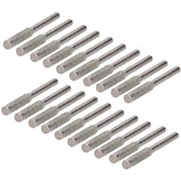20 Stück Diamant-Kettensägenschärfer, Diamant-Kettensägenschärfer, Grat-Schleifstein für Kettensägen, Steinfeile für Kettensägen, 4,0 mm (Silber) von ALOVEZ