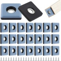 24 Stück Teflon-Möbelgleiter, 25 mm, Stuhlbein mit Schrauben, PTFE-Teflon-Gleiter, Stuhlpolster, Gleiter, einschraubbare Stuhlbeinquadrate für 24 Stück Teflon-Möbelgleiter, 25 mm, Stuhlbein mit Schrauben, PTFE-Teflon-Gleiter, Stuhlpolster, Gleiter, einschraubbare Stuhlbeinquadrate für von ALOVEZ