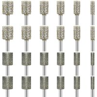 24-teiliges Diamantschleifstück, Diamantschleifstift, Körnung 116, Körnung 50, Zubehör für Rotationswerkzeuge mit 3-mm-Schaft für Glas, Edelsteine, 24-teiliges Diamantschleifstück, Diamantschleifstift, Körnung 116, Körnung 50, Zubehör für Rotationswerkzeuge mit 3-mm-Schaft für Glas, Edelsteine, von ALOVEZ