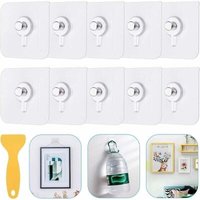 25 Stück Klebebilderaufhänger ohne Bohren, Transparente Kleberahmenaufhänger zum Aufhängen von Fotorahmen, Spiegel, Wandkunst, Dekoleuchten, ohne Loch von ALOVEZ