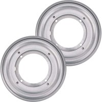 2er-Pack 13,8 cm (5,5 Zoll) runde Drehplatte, silberner Drehsockel, Drehtellersockel für Drehtisch, Tablett, Küche von ALOVEZ