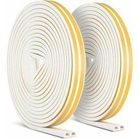 2er-Pack 20 m Dichtungsstreifen, selbstklebende Antikollisions-Türdichtung, Tür- und Fensterdichtung für Wetterschutz/Schalldämmung, 9 mm x 6 mm von ALOVEZ