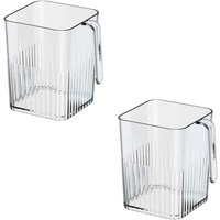 2er-Pack Aufbewahrungsboxen für die Seitentür des Kühlschranks – Kühlschrank-Organizer, um Ihren Kühlschrank organisiert zu halten (durchsichtig) von ALOVEZ