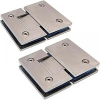 2er-Pack Glas-Glas-Duschtürscharniere, 180 Grad öffnen und schließen, 304 Edelstahlclips, für 4 mm Glasvitrinen 2er-Pack Glas-Glas-Duschtürscharniere, 180 Grad öffnen und schließen, 304 Edelstahlclips, für 4 mm Glasvitrinen von ALOVEZ