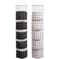 Alovez - 2er-Pack Hängeaufbewahrungstaschen zum Aufhängen über der Tür, wasserdichter Wand-Organizer aus Leinenstoff, stilvoller Halter von ALOVEZ