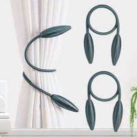 2er-Pack dekorative Vorhang-Raffhalter, kreative Raffhalter zum Drehen für Fenstervorhänge (blau) von ALOVEZ