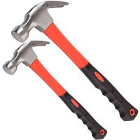 2er-Pack robuster Klauenhammer, 8 oz / 16 oz Multifunktions-Klauenhammer mit Fiberglasgriff zum schnellen Nageln und Nagelziehen für Heimwerker 2er-Pack robuster Klauenhammer, 8 oz / 16 oz Multifunktions-Klauenhammer mit Fiberglasgriff zum schnellen Nageln und Nagelziehen für Heimwerker von ALOVEZ