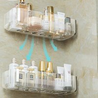 2er Set Duschcaddy, Duschkorb Badregal Ohne Bohren, Bad Wandregale, für Bad/Küche von ALOVEZ